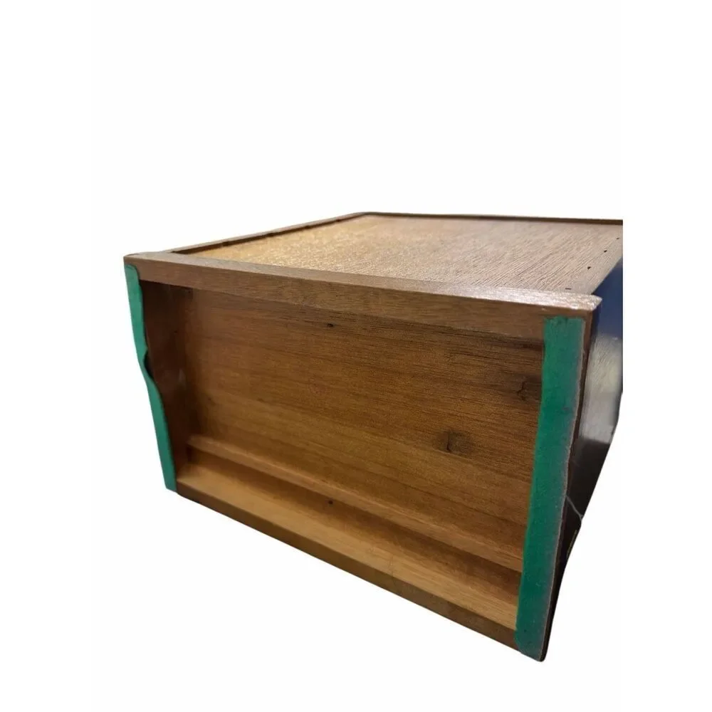 Vintage Antique Japanese Handcrafted Wood Tansu Jewelry  Chest Box 11.75”